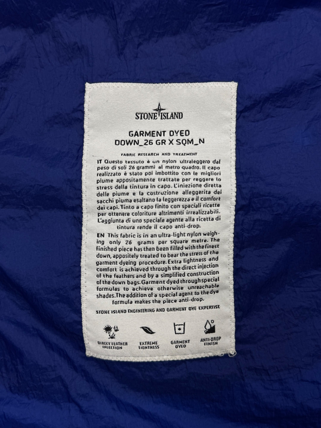 Stone Island Garment Dyed Down_26 GR X SQM_N