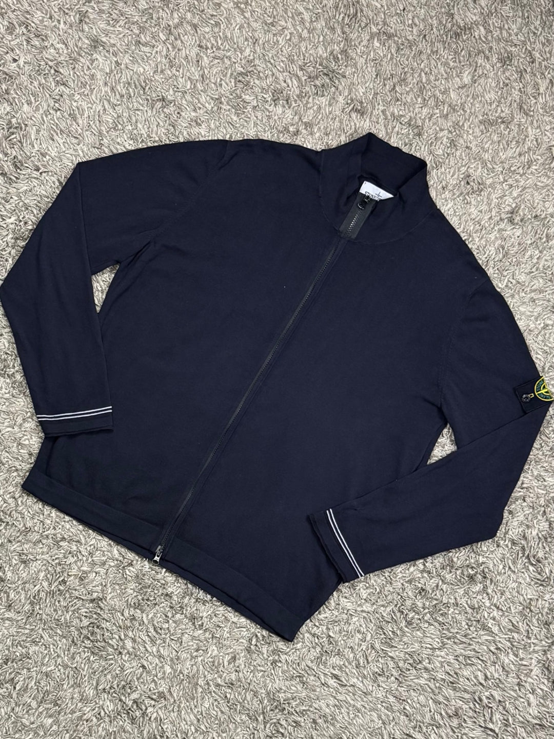 Stone Island Felpa Zip Cotone
