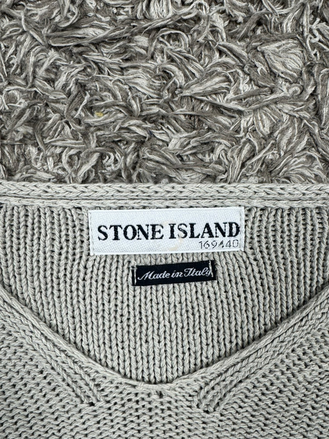 Stone Island maglione in cotone vintage collo a v