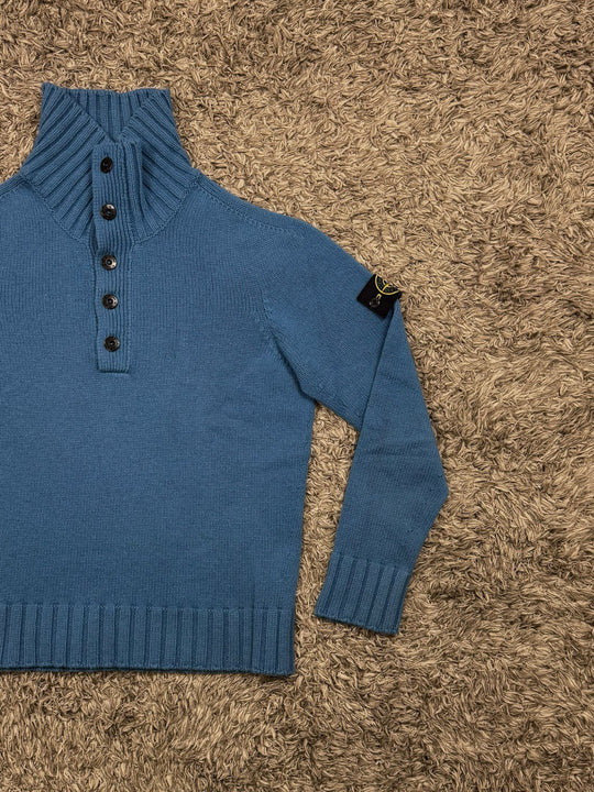 Stone Island maglione half zip con bottoni