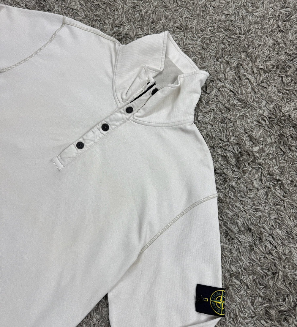Stone Island felpa half zip con bottoni