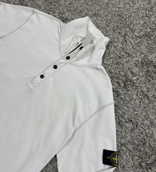 Stone Island felpa half zip con bottoni