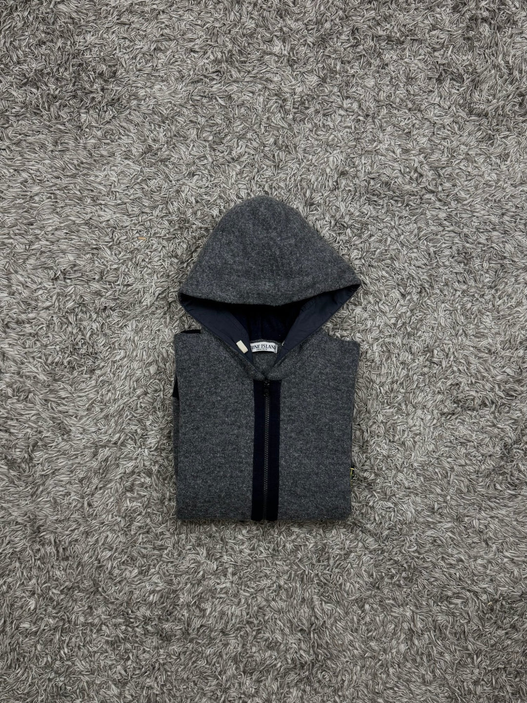 Stone Island felpa con zip e cappuccio