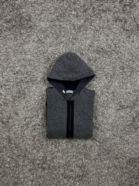 Stone Island felpa con zip e cappuccio
