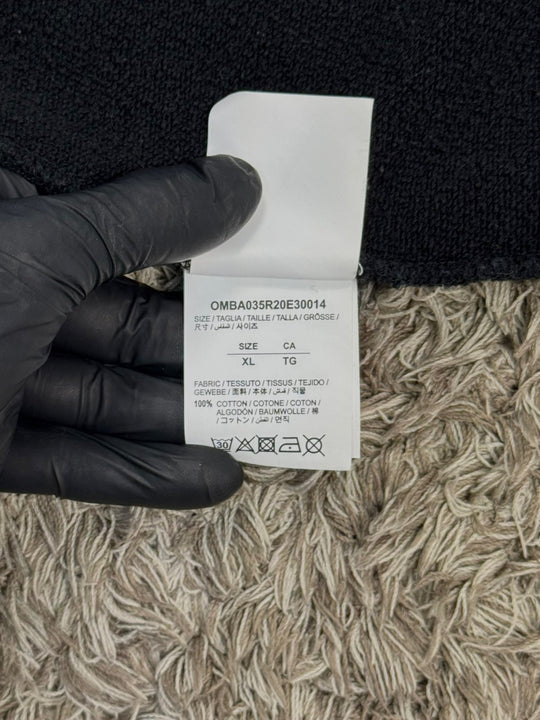 Off White felpa girocollo dettagli verdi