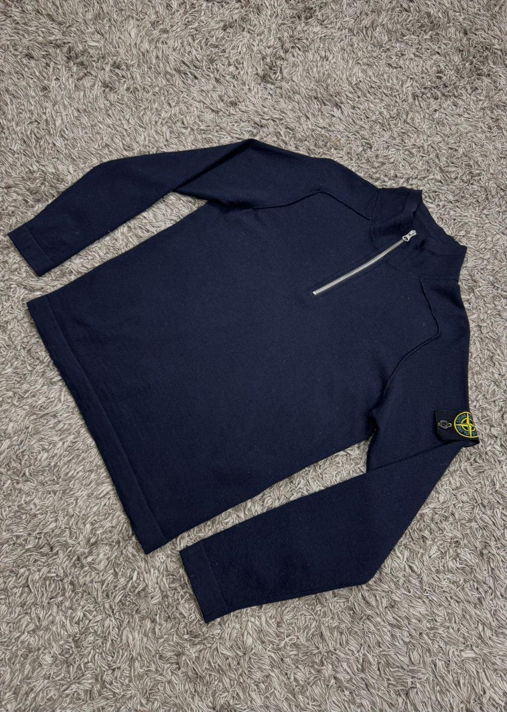 Stone Island maglione in lana half zip