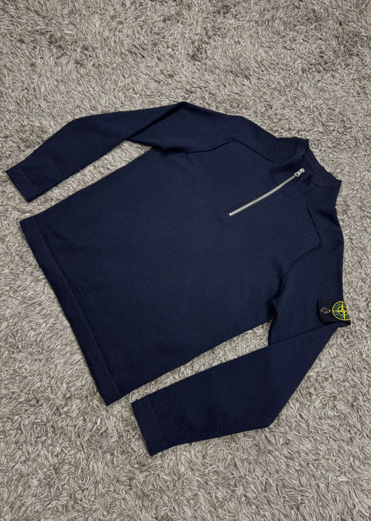 Stone Island maglione in lana half zip