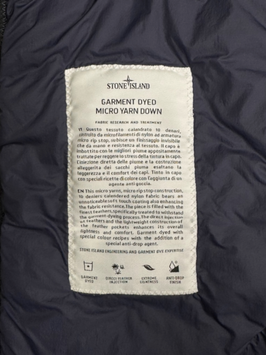 Stone Island Garment Dyed Micro Yarn Down