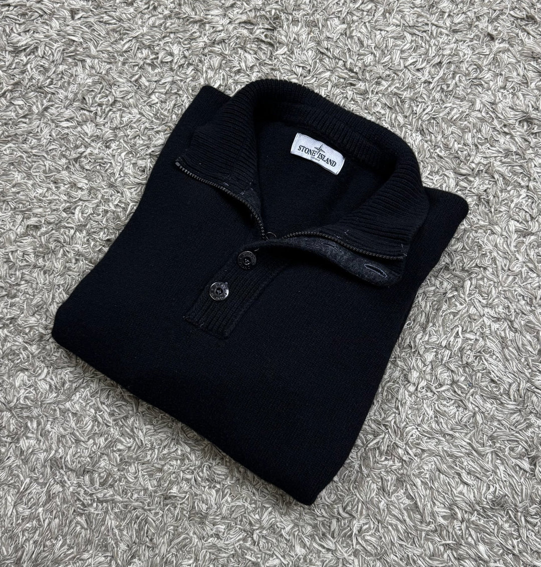 Stone Island maglione con zip e bottoni