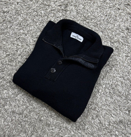 Stone Island maglione con zip e bottoni