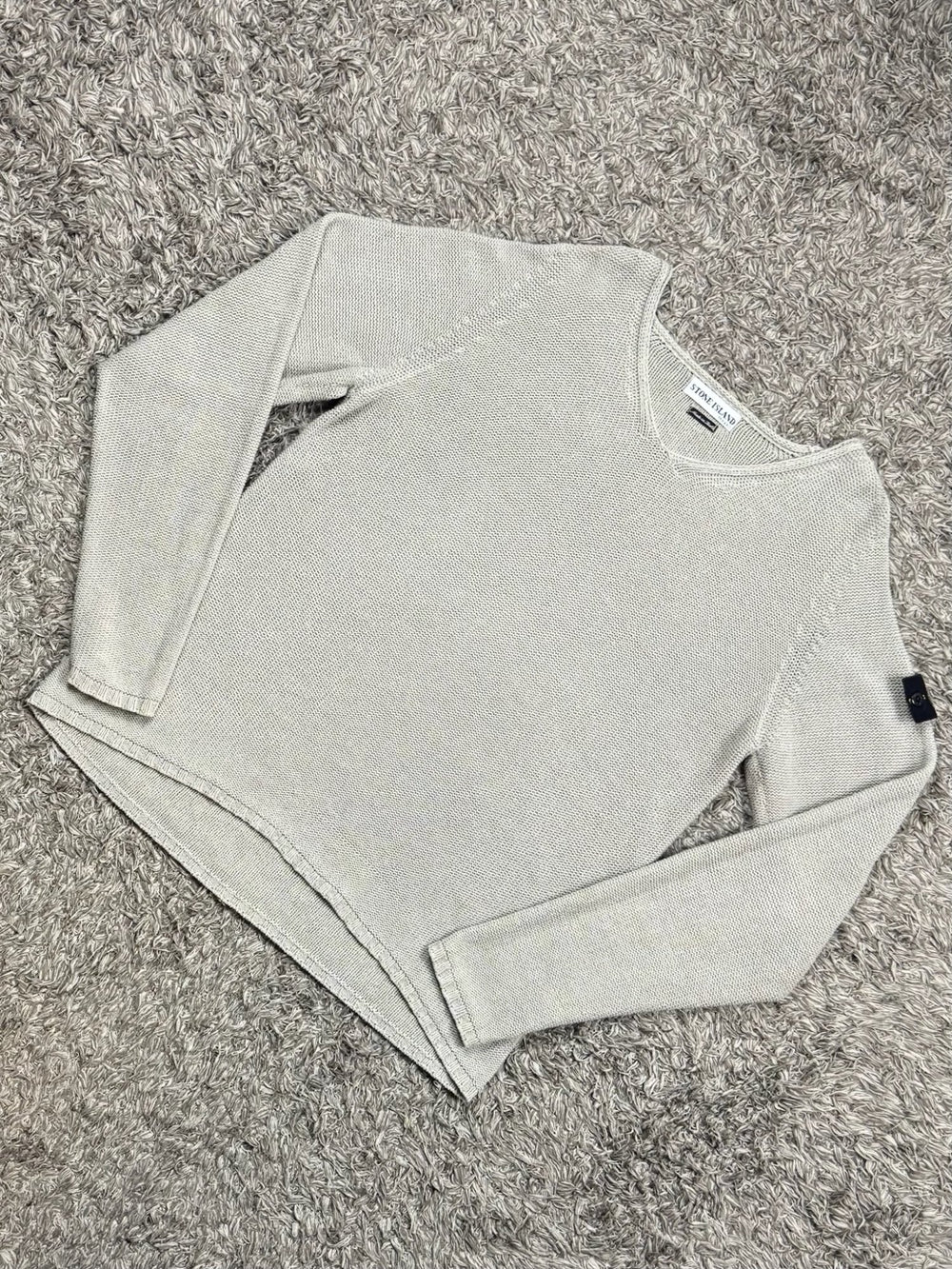 Stone Island maglione in cotone vintage collo a v