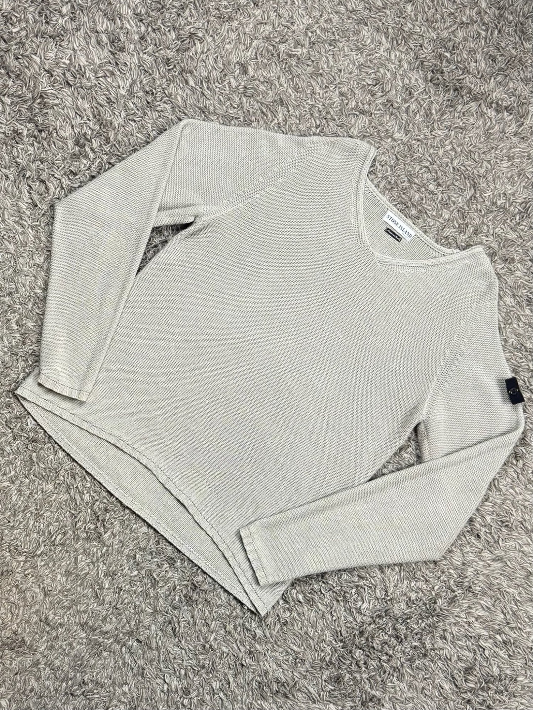 Stone Island maglione in cotone vintage collo a v