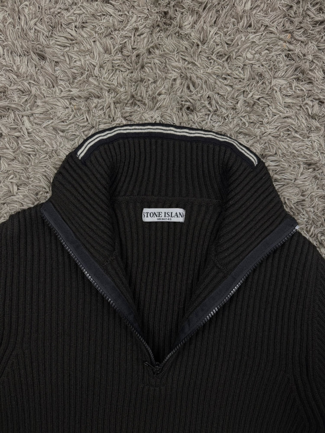 Stone Island maglione in cotone full zip