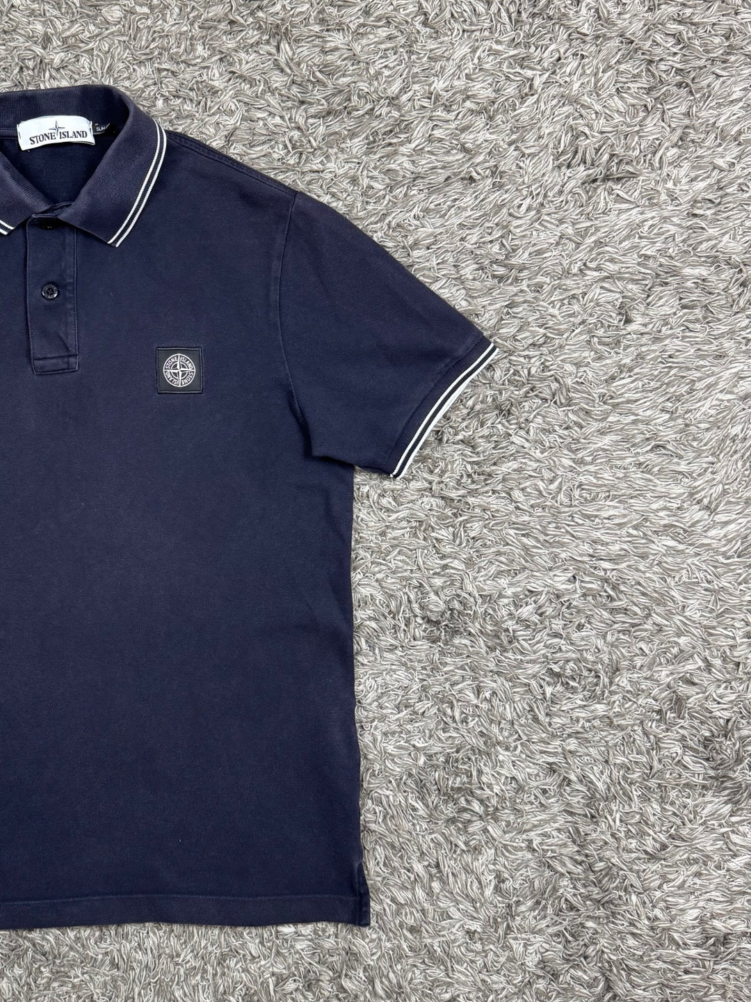 Stone Island Polo Dettagli Bianchi