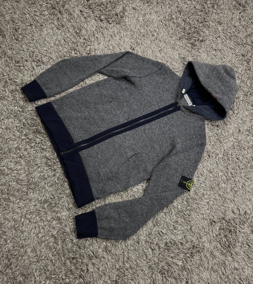 Stone Island felpa con zip e cappuccio