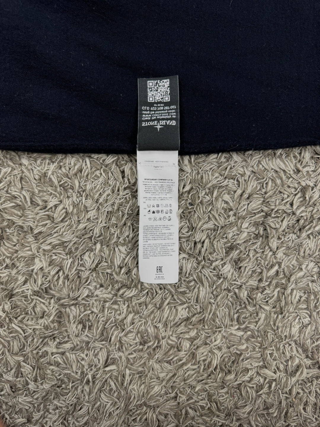 Stone Island maglione in lana half zip