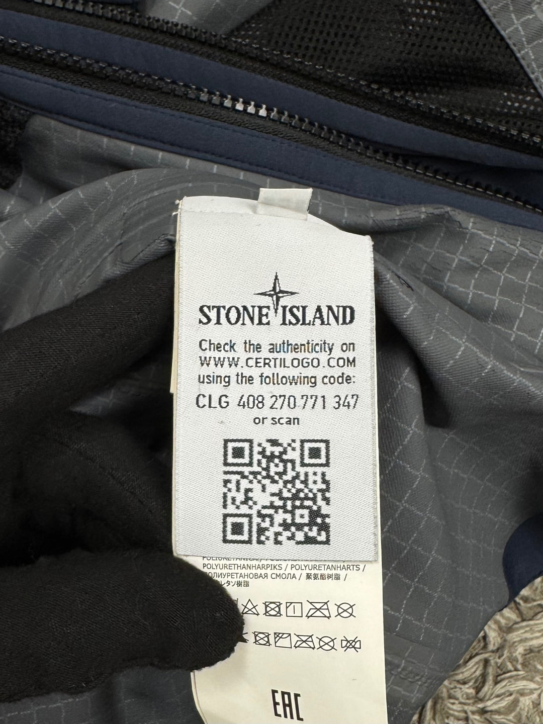 Stone Island Light Soft Shell SI Check Grio