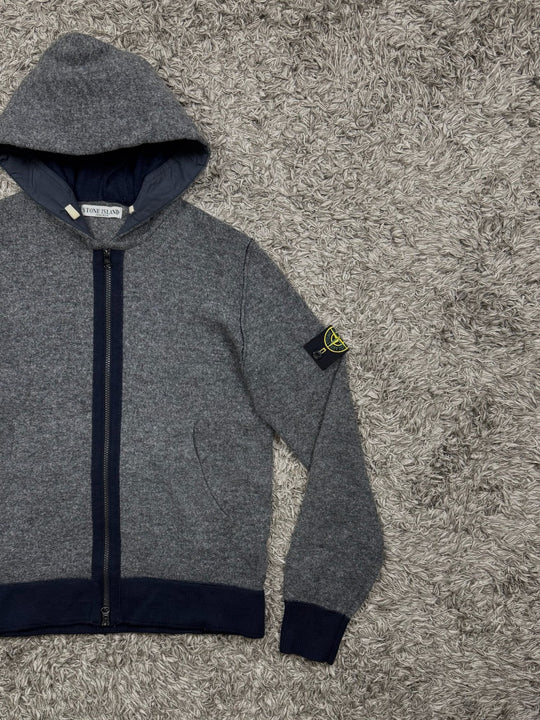 Stone Island felpa con zip e cappuccio