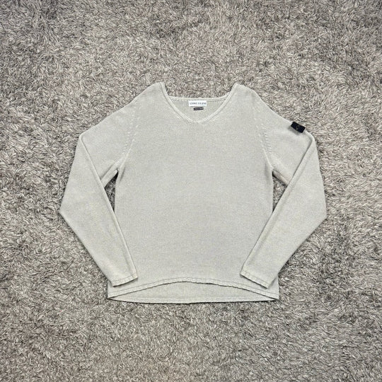 Stone Island maglione in cotone vintage collo a v