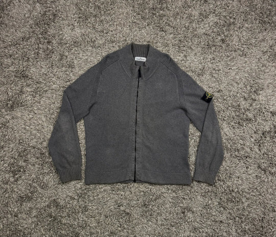 Stone Island cardigan in lana con zip