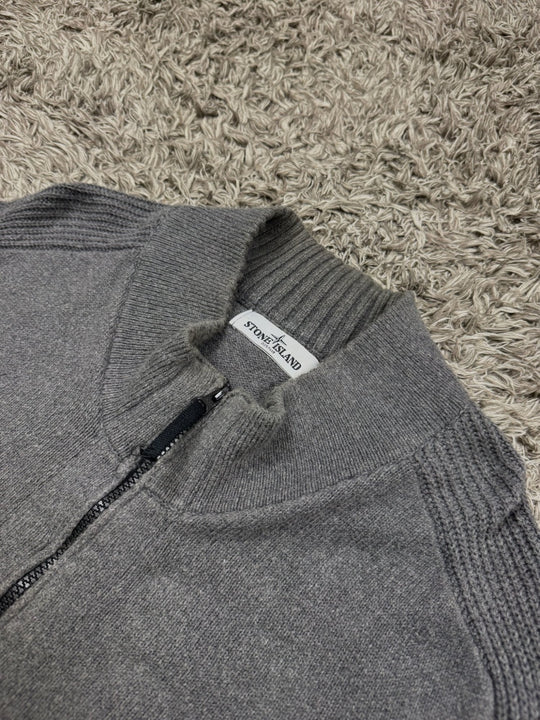 Stone Island cardigan in lana con zip