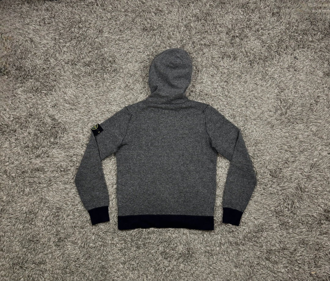Stone Island felpa con zip e cappuccio