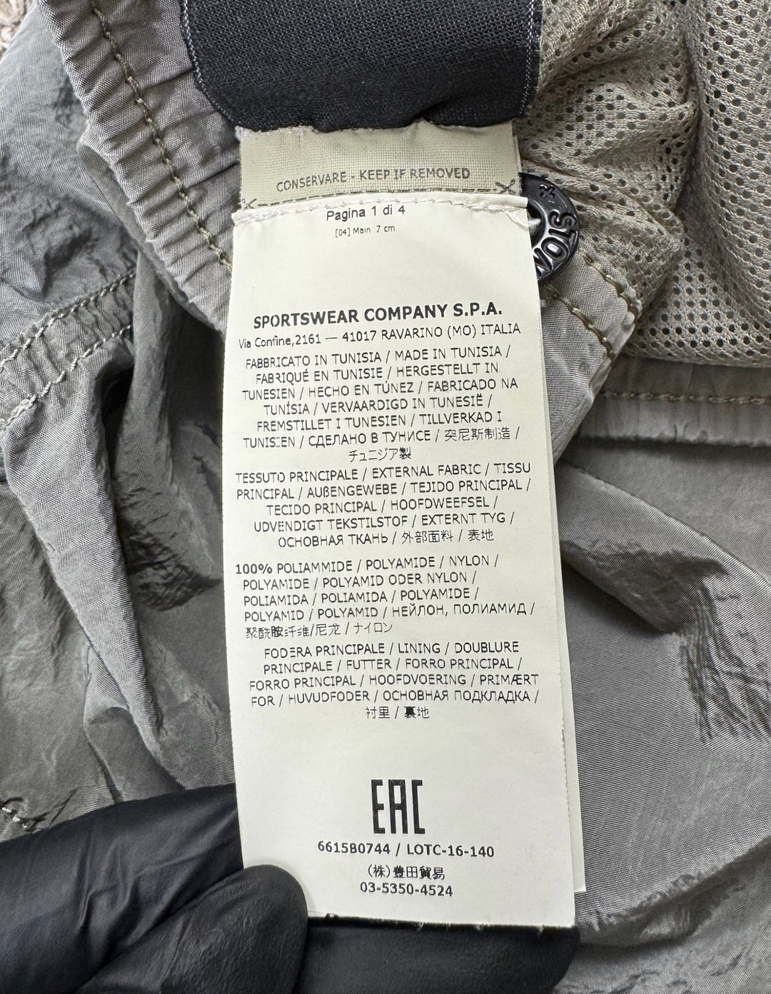 Stone Island costume
