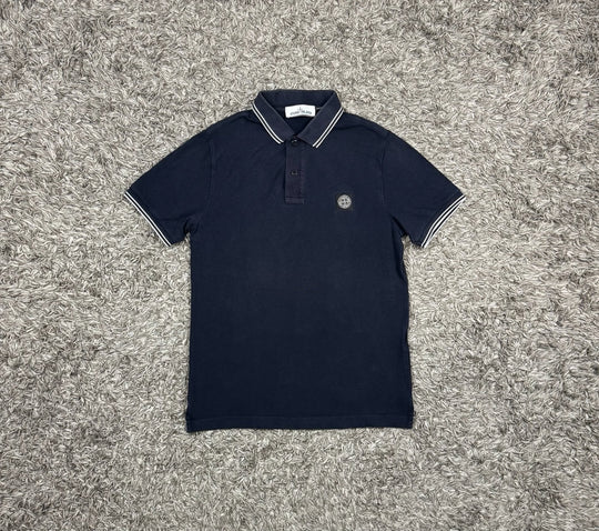 Stone Island Polo Dettagli Bianchi