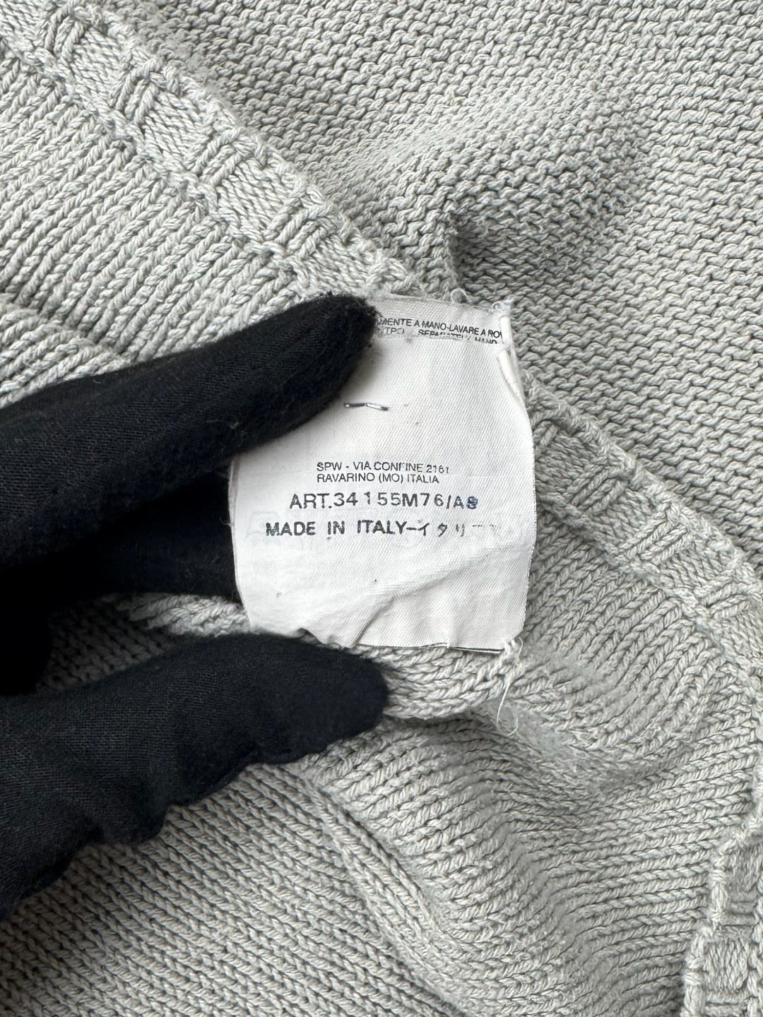 Stone Island maglione in cotone vintage collo a v