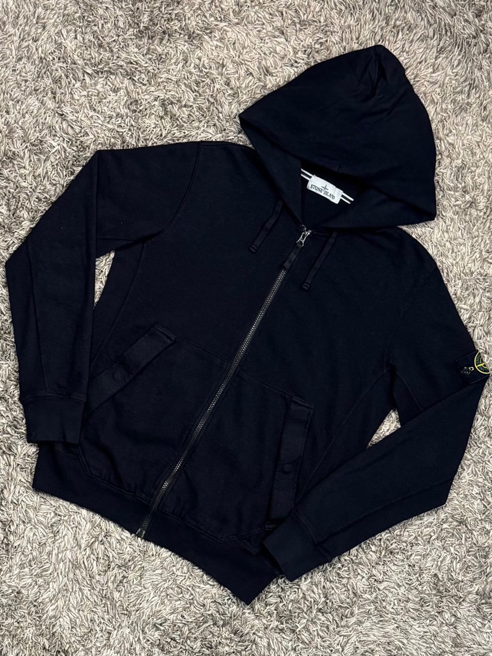 Stone Island Felpa Full Zip e Cappuccio