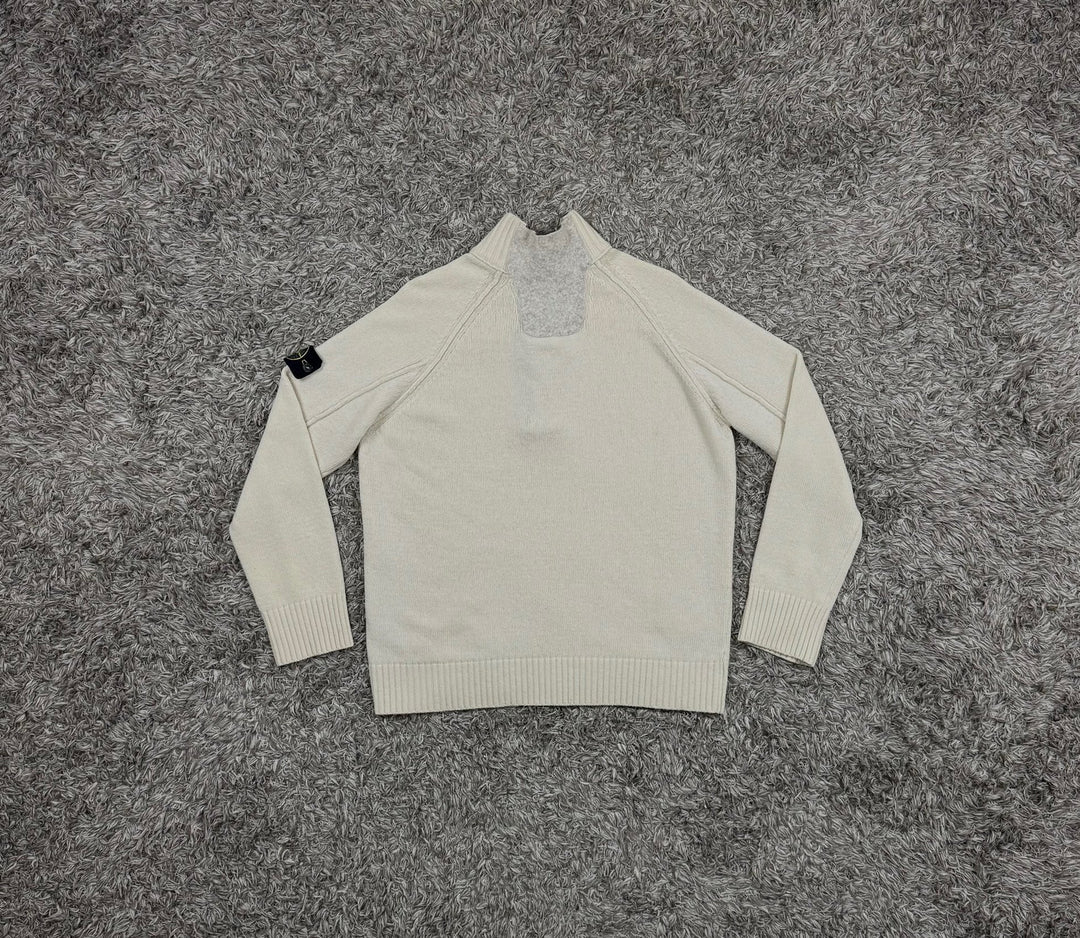 Stone Island maglione half zip in lana