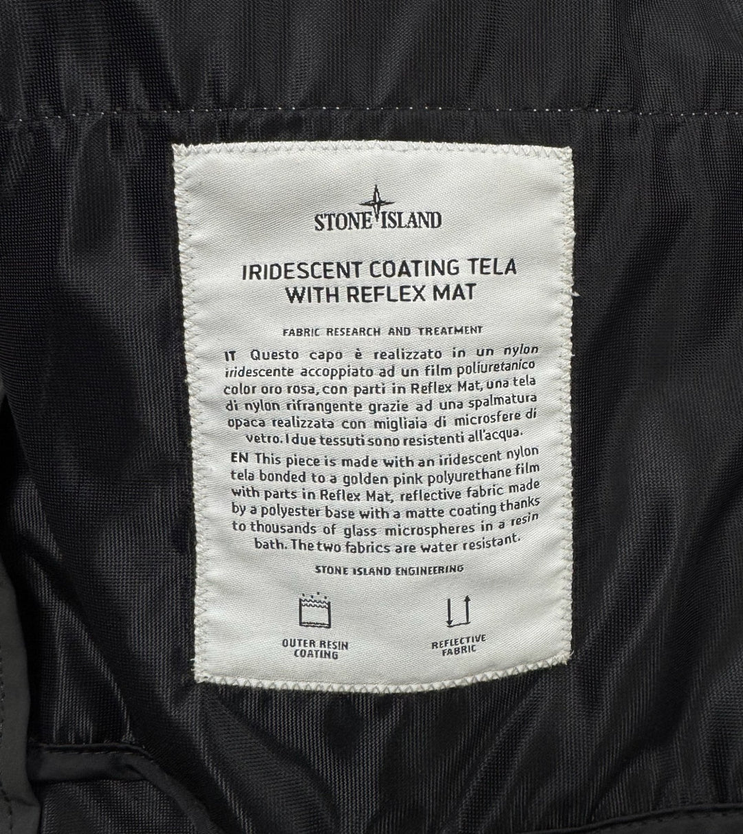 Stone Island Iridescent Coating Tela