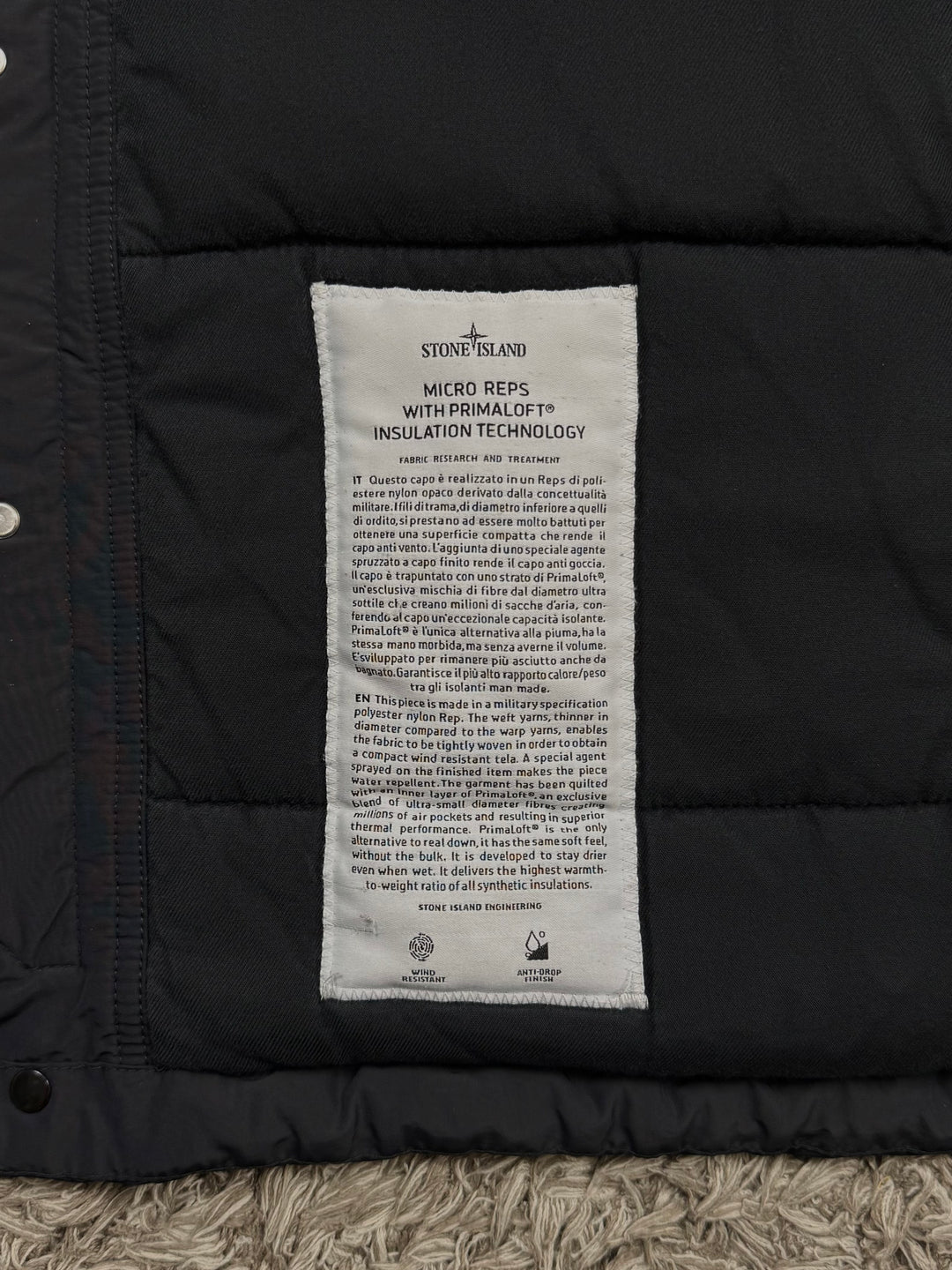 Stone Island parka micro reps in primaloft