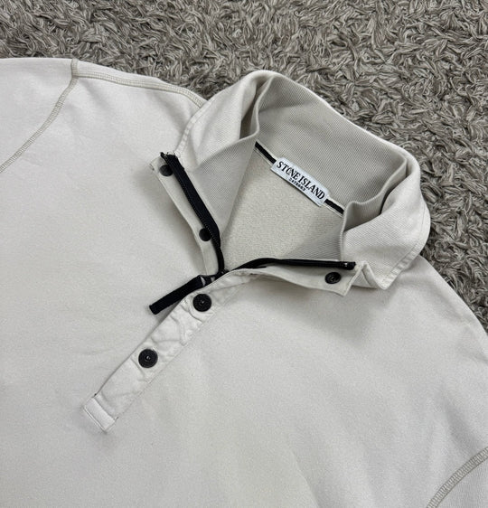 Stone Island felpa half zip con bottoni