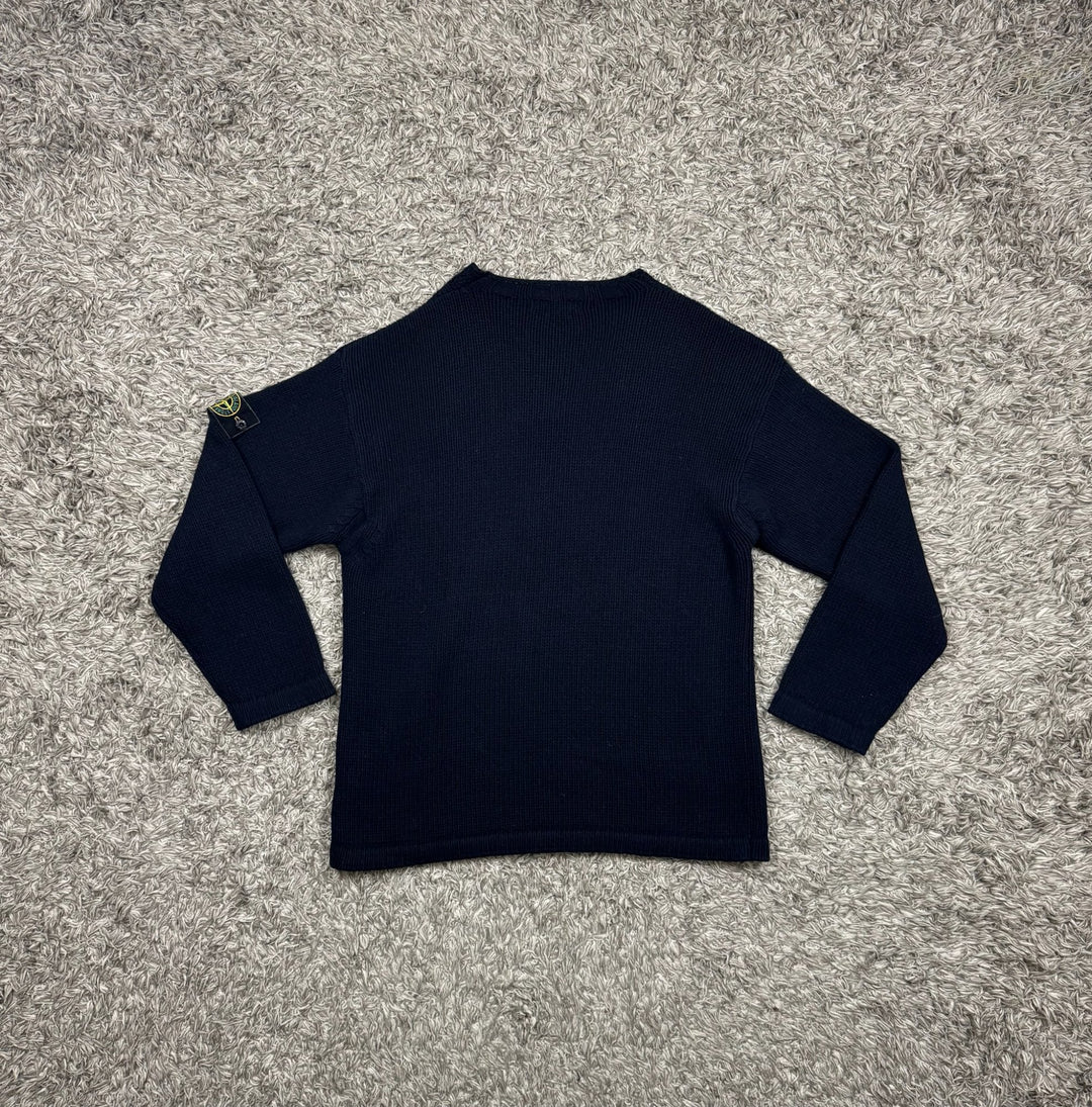 Stone Island maglione in lana collo a v