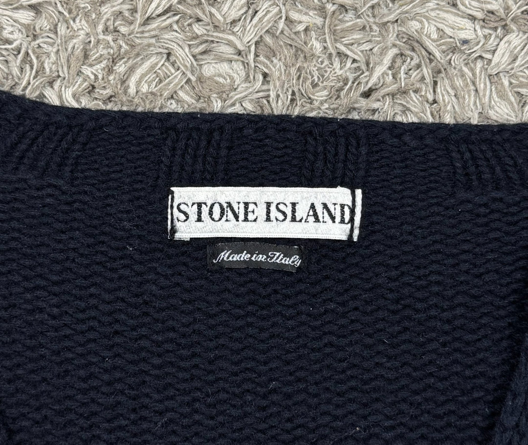 Stone Island maglione in lana collo a v