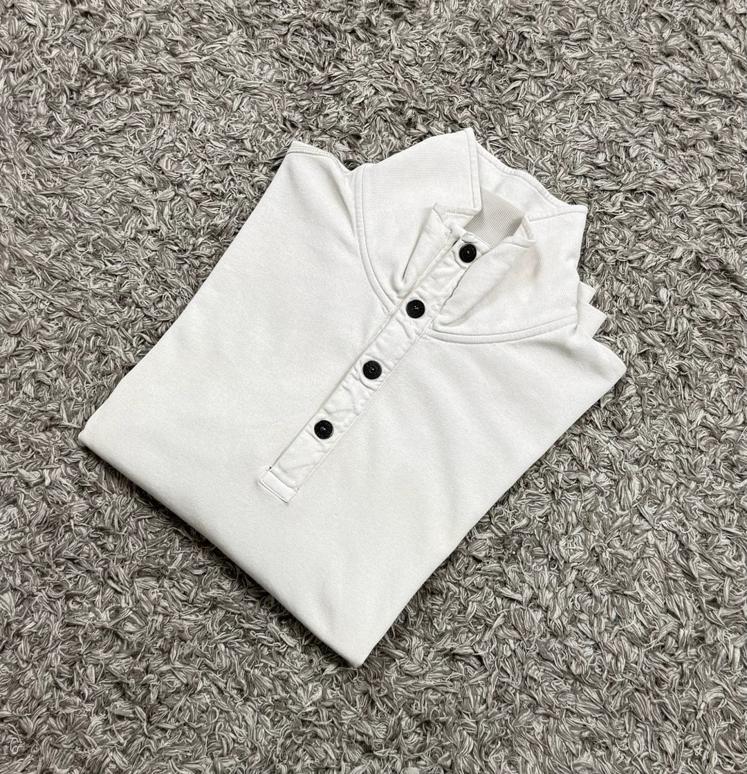 Stone Island felpa half zip con bottoni