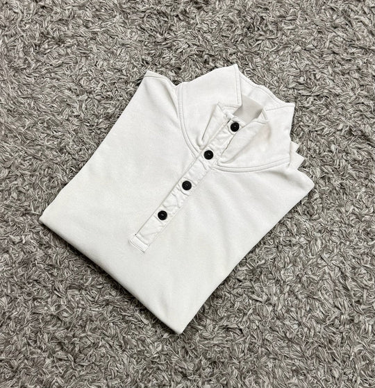 Stone Island felpa half zip con bottoni
