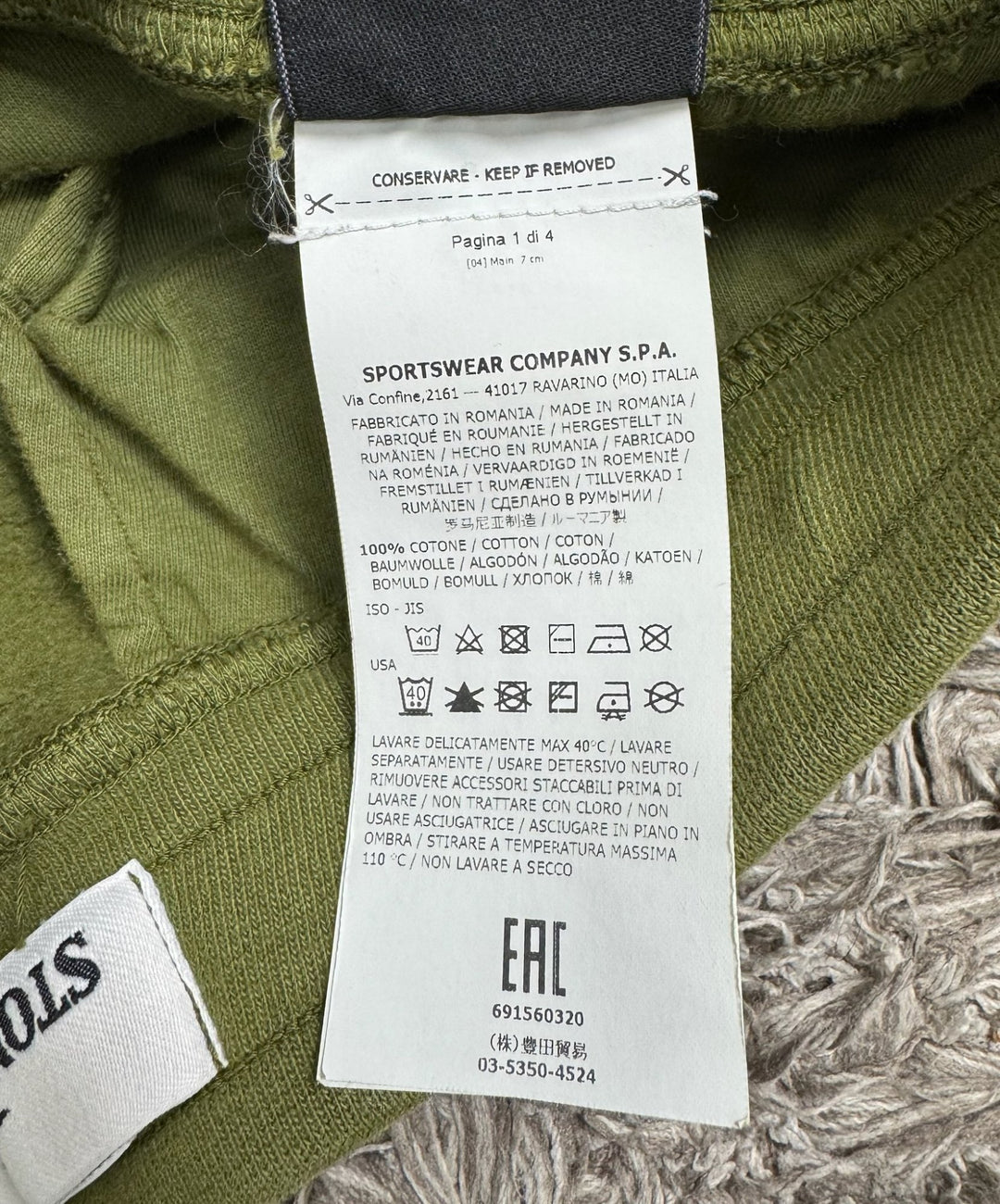 Stone Island Pantalone tuta