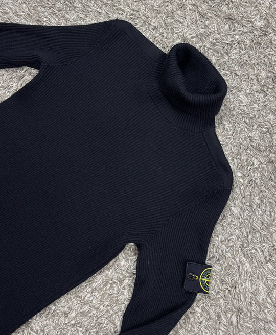 Stone Island maglione dolcevita a coste