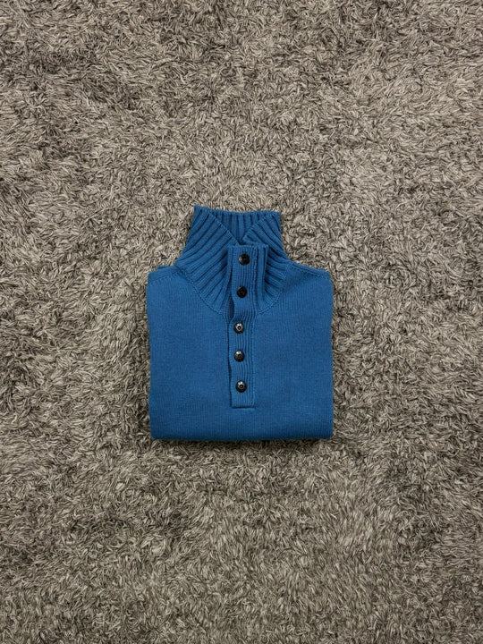 Stone Island maglione half zip con bottoni