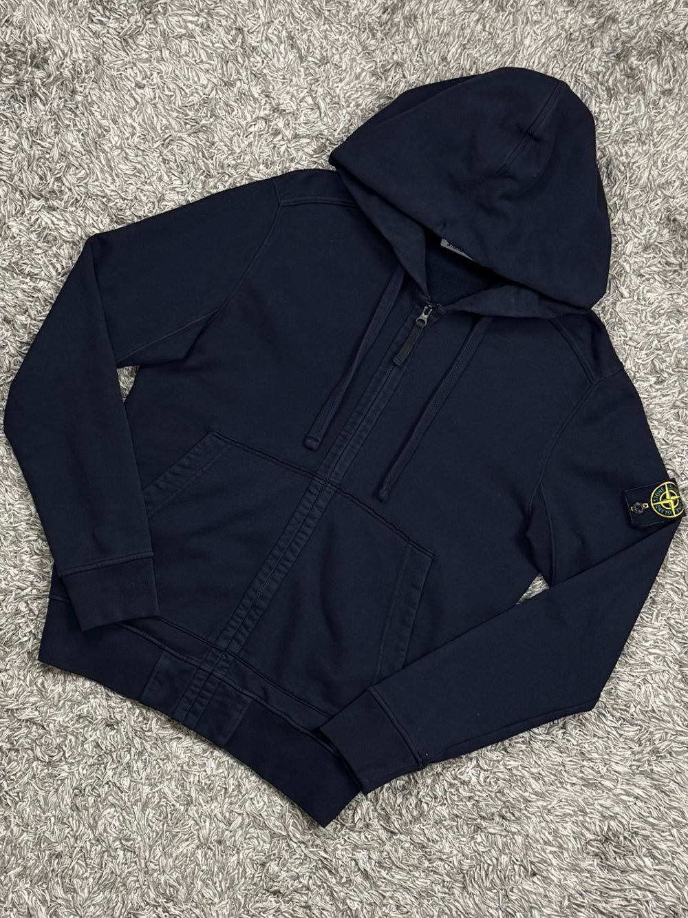 Stone Island Felpa con zip e cappuccio