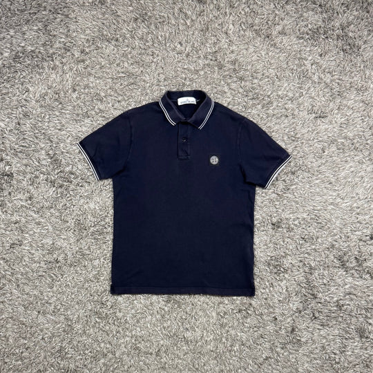 Stone Island Polo Dettagli Bianchi