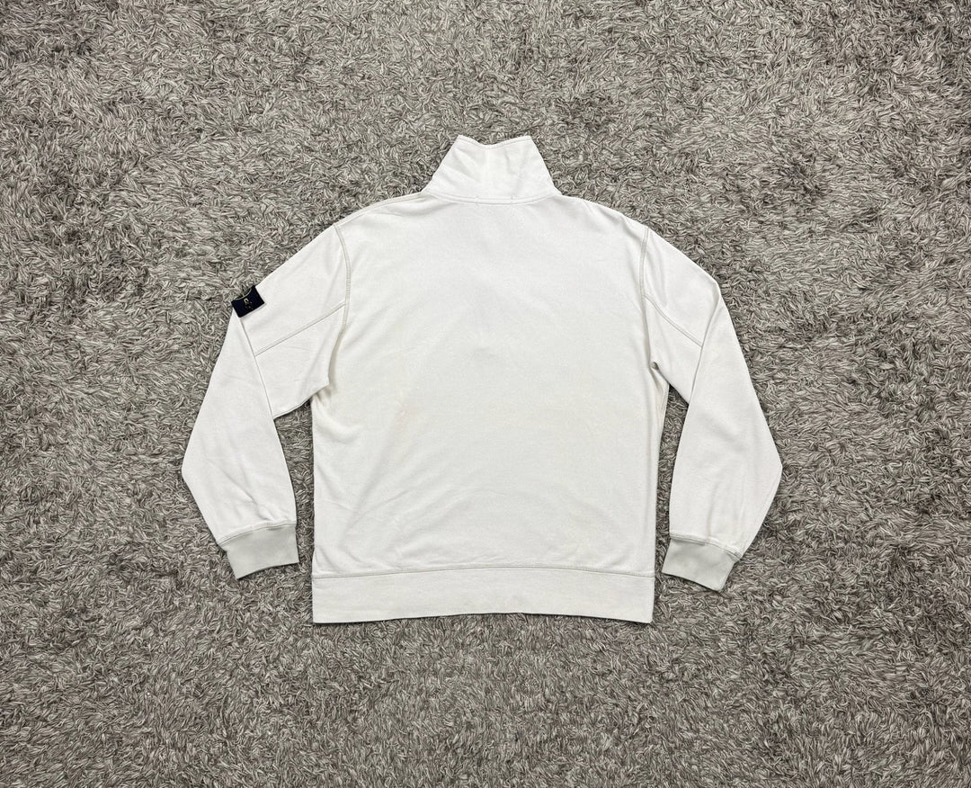 Stone Island felpa half zip con bottoni