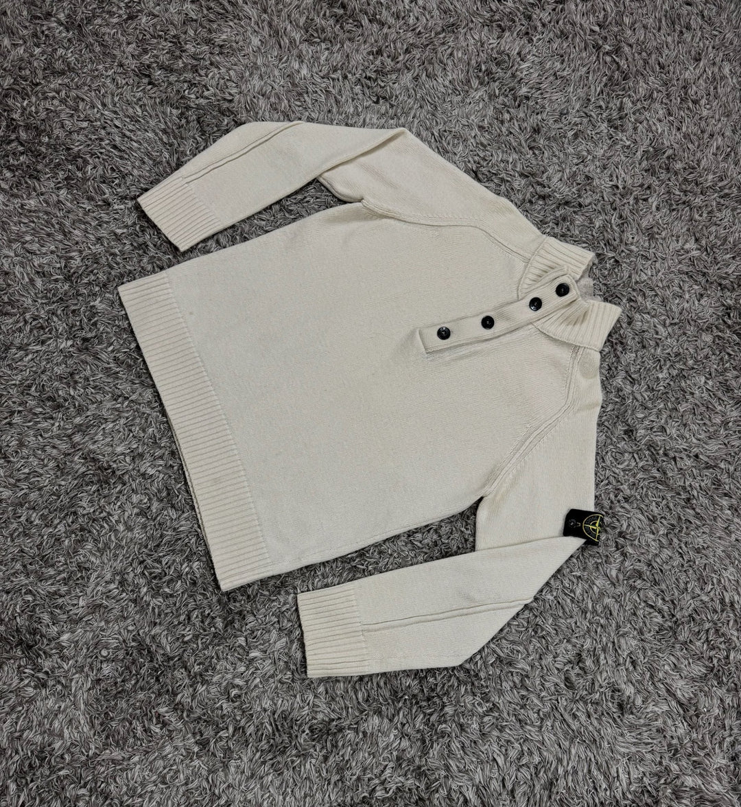 Stone Island maglione half zip in lana