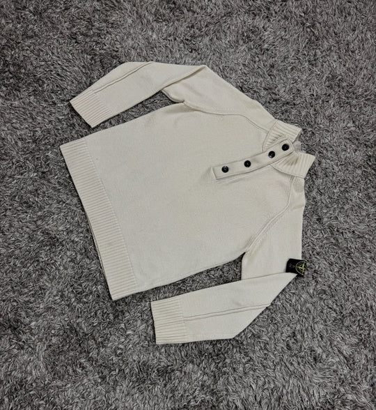 Stone Island maglione half zip in lana