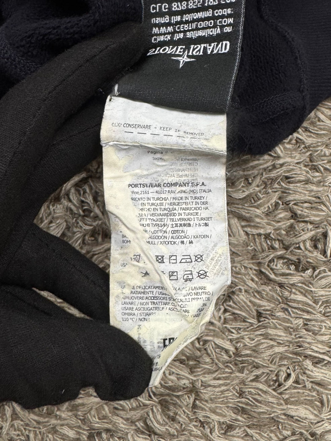 Stone Island Felpa con zip e cappuccio