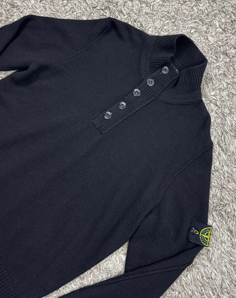 Stone Island maglione con zip e bottoni