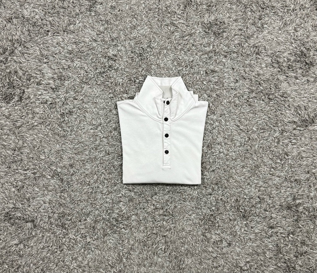 Stone Island felpa half zip con bottoni
