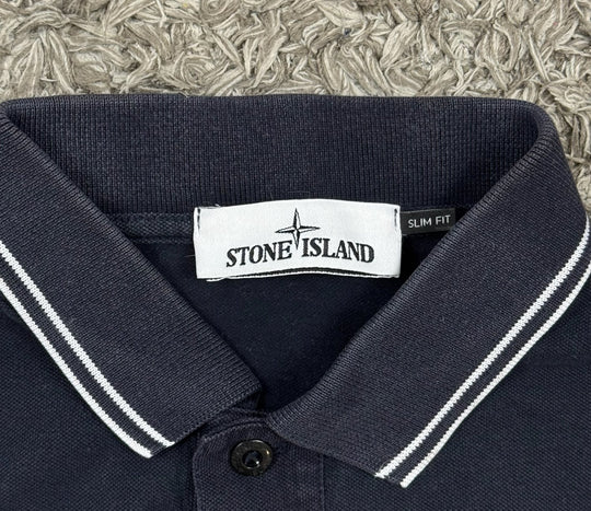 Stone Island Polo Dettagli Bianchi